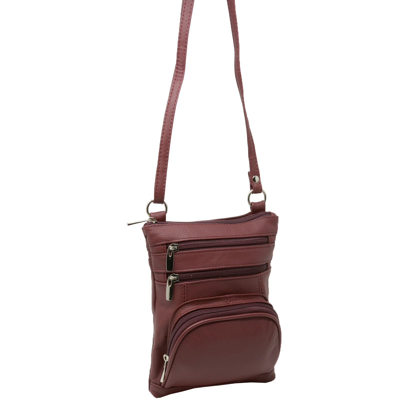 Leather Shoulder Bag Handbag Purse Cross Body Organizer Wallet Multi